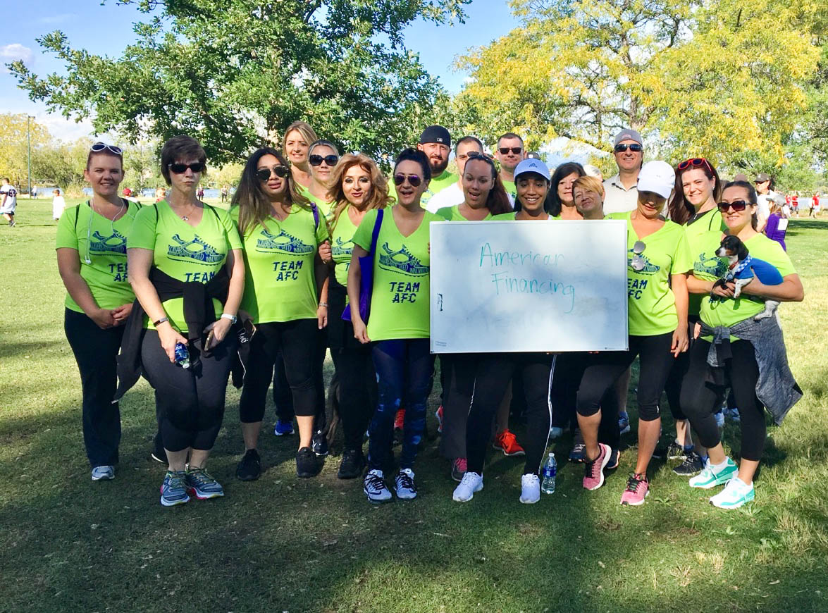 American Financing team for ALS Walk charity event