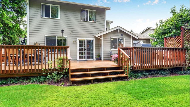 Backyard with deck