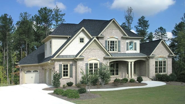 Custom single-family home in daytime