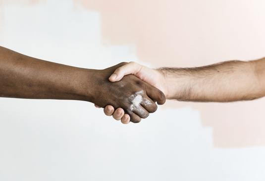 Shaking hands