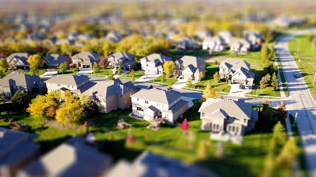 Homes in a neighborhood