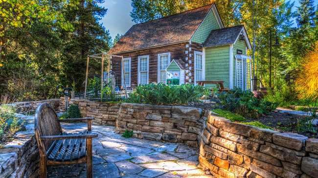 Brown wooden house in the country