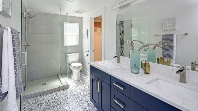 Modern luxury bathroom at daytime